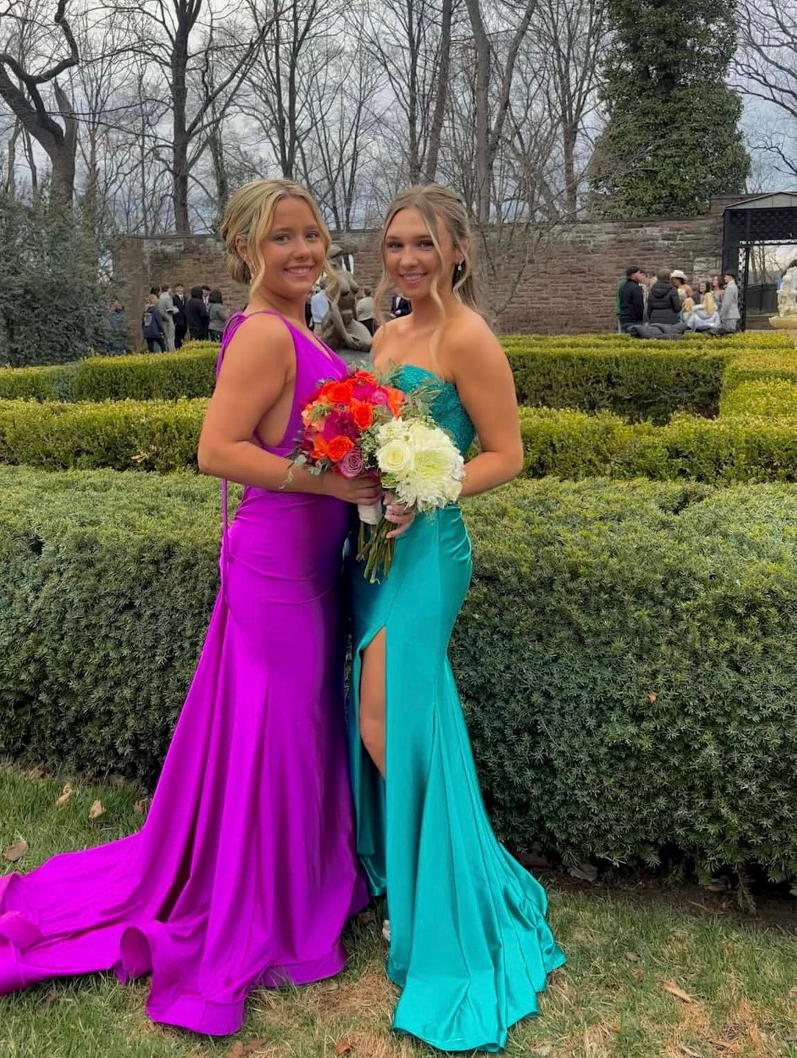 Open Back Satin Mermaid Formal Prom Dress J10022