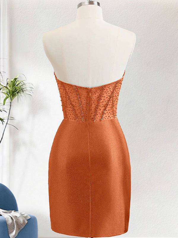 Bodycon Strapless Corset Short Homecoming Dress