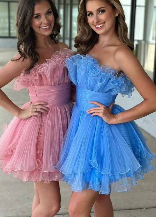 Short Strapless Homecoming Dresses (ZD11704)