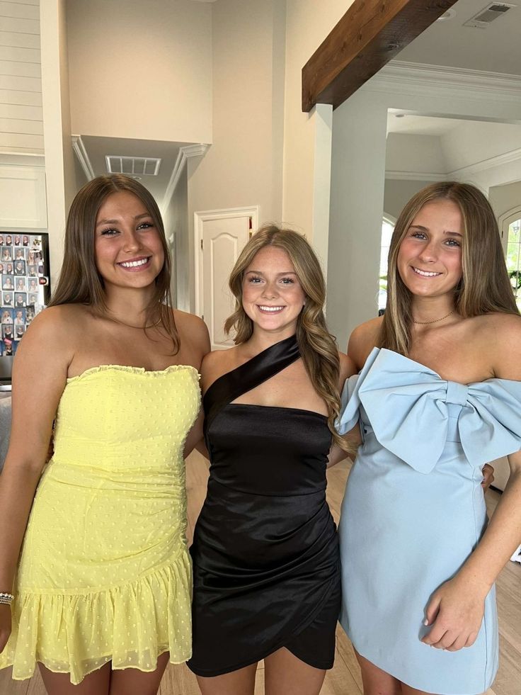 Fresh Yellow Tube-top Polka Dot Waist Chiffon 17th Birthday Homecoming Dress - View 3 | FashionDia