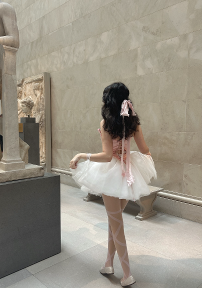 Sweet Ballet Sleeveless Lace Pattern Bow A-Line Tulle 16th Birthday Homecoming Dress - View 5 | FashionDia