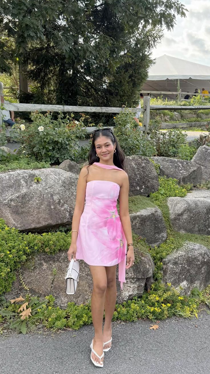 Sweet Printed Tube Top With Ribbon A-line 16th Birthday Homecoming Dress