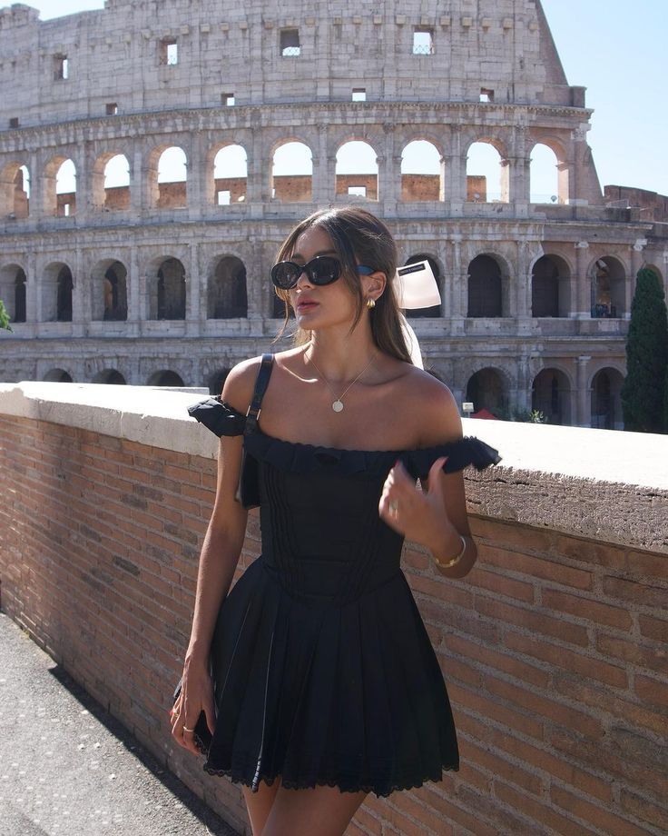 French Retro Black One-shoulder Lace A-line Birthday Party Homecoming Dress