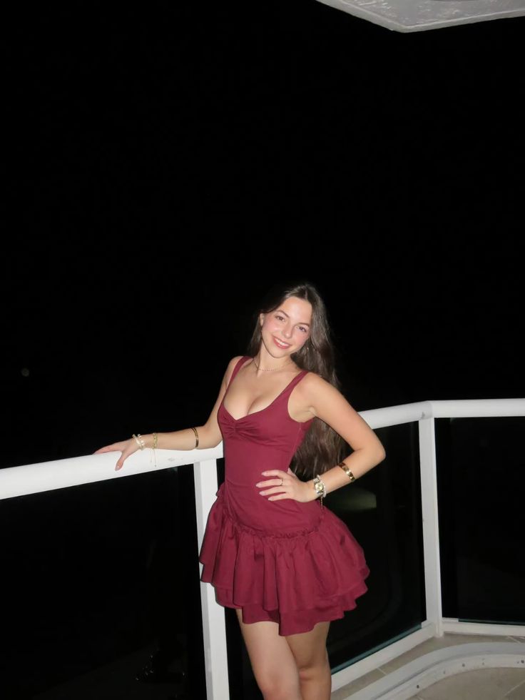 Sweet Burgundy Multi-layered Lotus Leaf Skirt A-Line 17th Birthday Homecoming Dress - View 4 | FashionDia