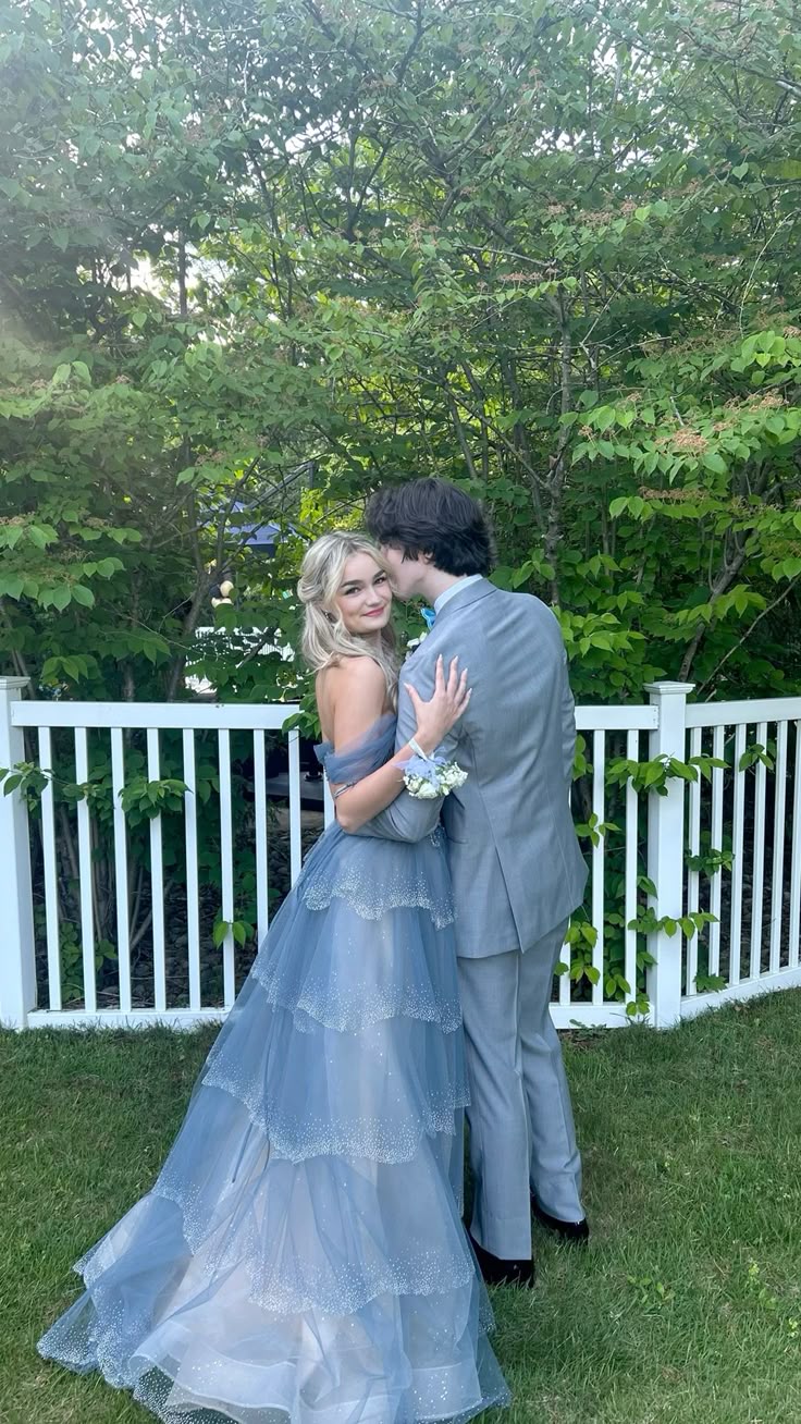 Princess Blue Off-shoulder Layered Tulle Long Ball Gown Evening Dress