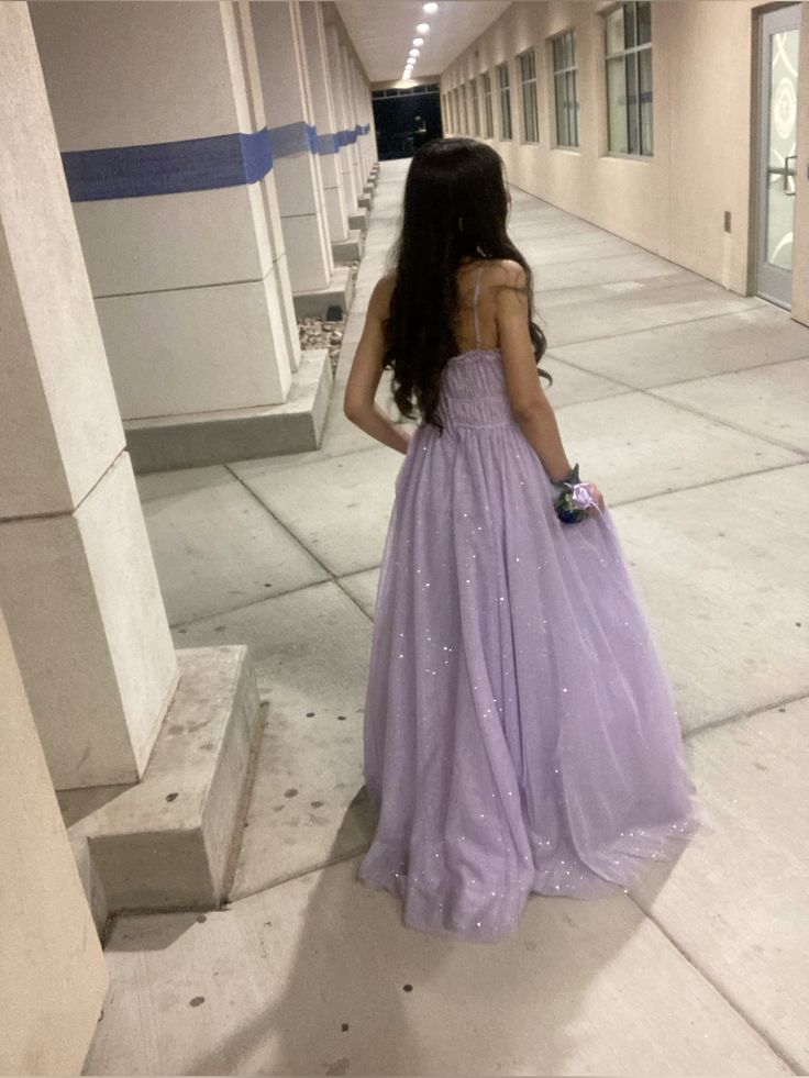 Elegant Purple A-line Spaghetti Strap Sequined Tulle Long Prom Dress Evening Dress Bridesmaid Dress
