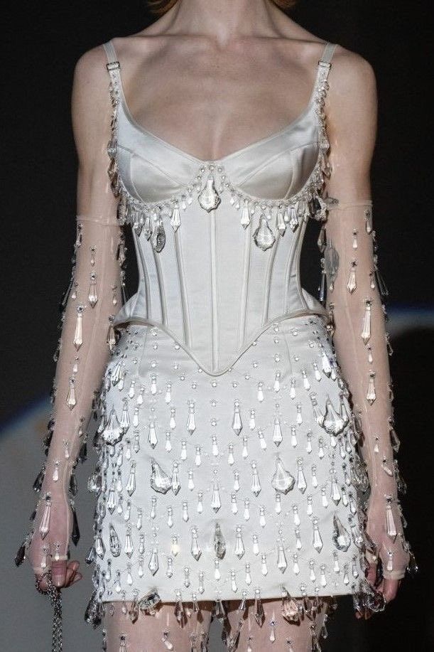 Fantasy White Strapless Deep V Neck Crystal Satin Slim Fit Birthday Party Homecoming Dress cc4329