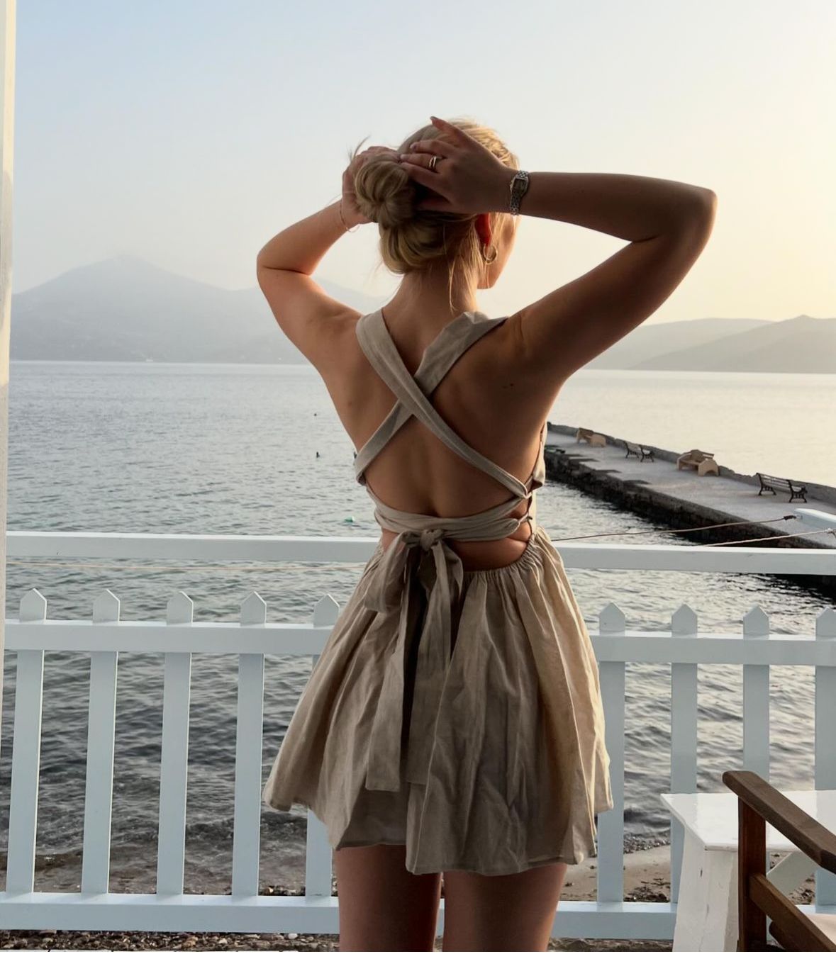 Fresh Backless Cross-strap A-line 17th Birthday Homecoming Dress cc4342