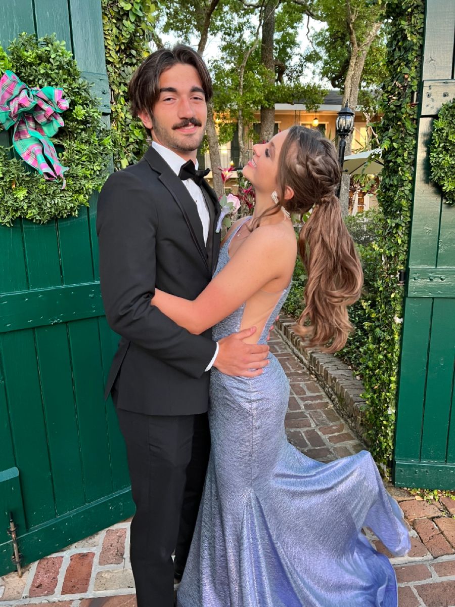 Elegant Purple Mermaid One-Shoulder Sparkling Satin Long Prom & Evening Dress Bridesmaid Dress - View 7 | FashionDia