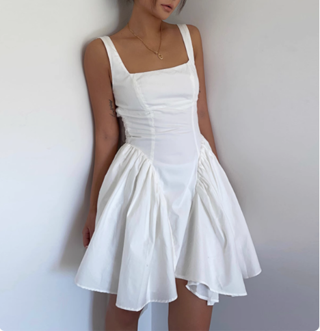 Cute Butterfly Backless Square Neck Waist Backless 17th Birthday Homecoming Dress - FashionDia