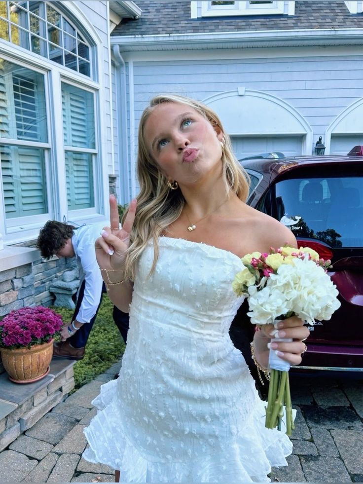 Cute White Tube Top Irregular Skirt Birthday Dress Homecoming Dress - FashionDia