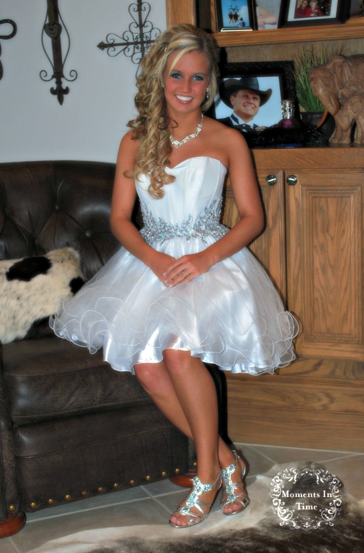 Sweet Princess Rhinestone Tulle Puff Skirt Satin Tulle Birthday Party Homecoming Dress cc4370