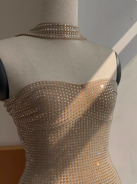 Elegant Hot Diamond Tube Top Slim-Fit Hip 17th Birthday Short Skirt Homecoming Dress - View 4 | FashionDia