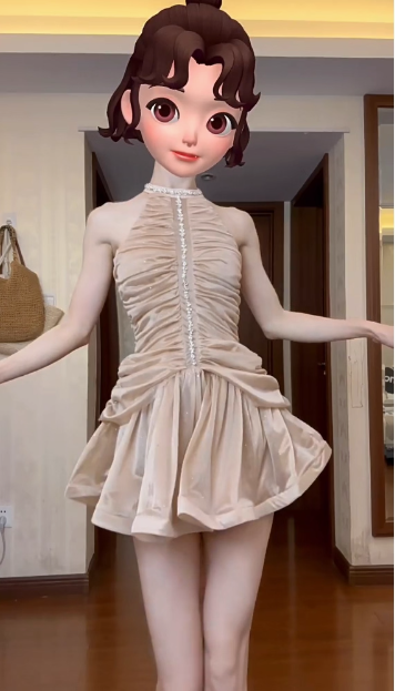 Sweet Waist Rhinestone A-Line Cake Birthday Dress Homecoming Dress - View 5 | FashionDia