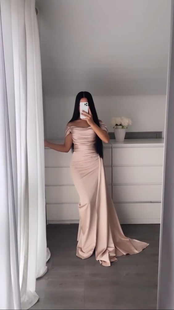 Strapless Off The Shoulder Evening Dress,Pageant Dress