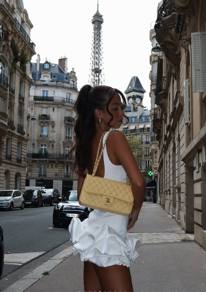 Sweet And Simple White Round Neck Sleeveless Flower Bud Skirt Birthday Short Skirt Homecoming Dress - View 6 | FashionDia