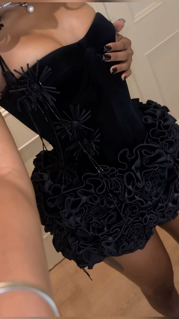 Sexy black halter neck lace skirt 17th birthday homecoming dress - View 4 | FashionDia