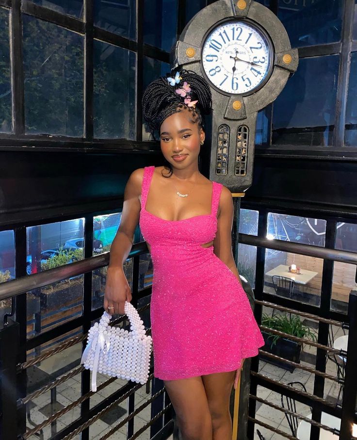 Sweet Hot Pink Shoulder Straps With Cutout Waist For 17th Birthday Homecoming Dress