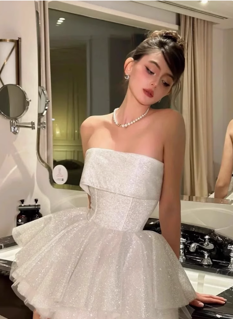 Sparkling Bandeau Waist Birthday Tutu Homecoming Dress