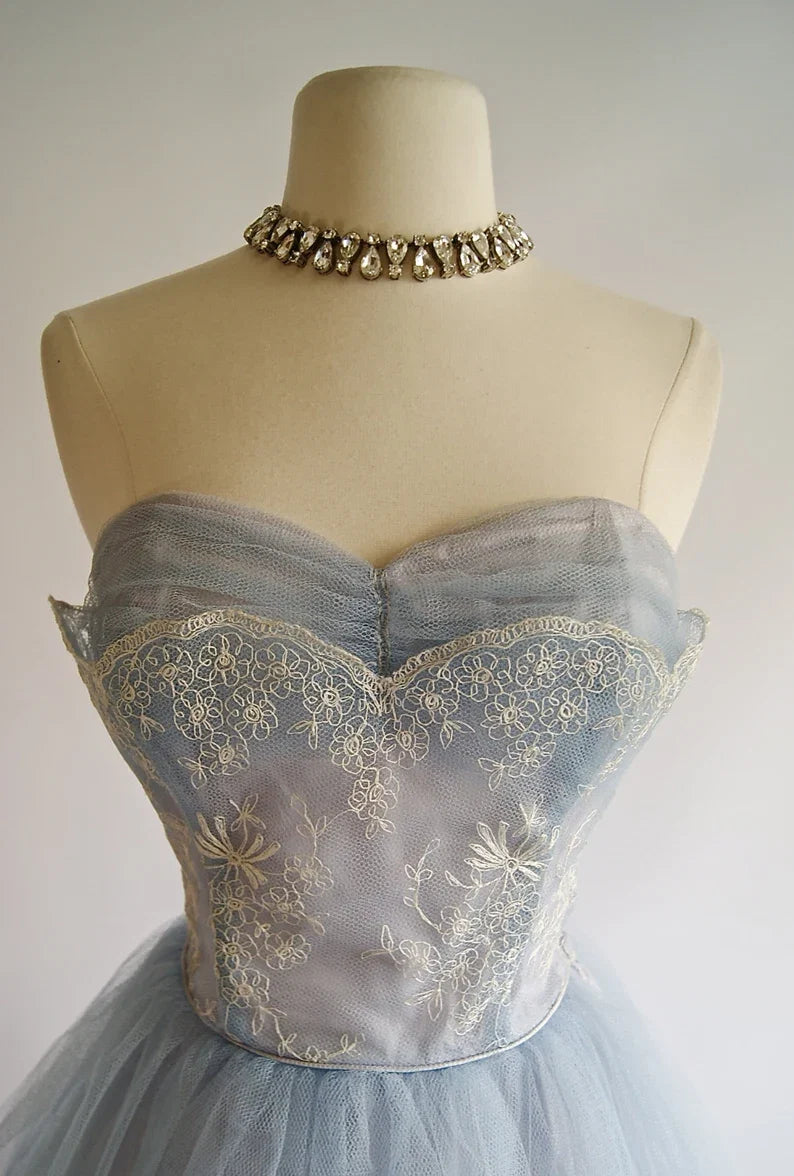 Princess Sweetheart Neck Tulle A-Line 17th Birthday Homecoming Dress - View 3 | FashionDia
