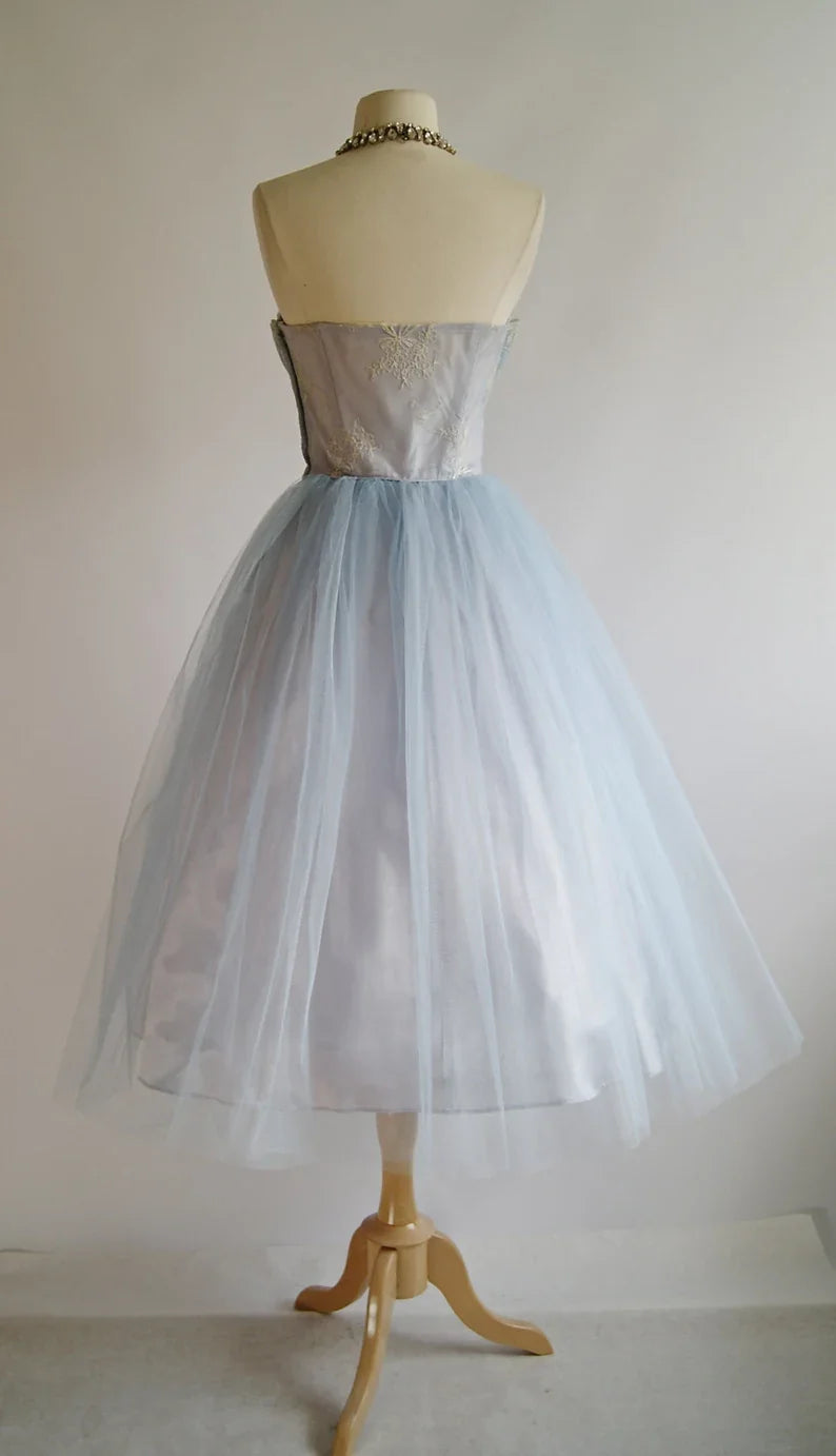 Princess Sweetheart Neck Tulle A-Line 17th Birthday Homecoming Dress - View 5 | FashionDia