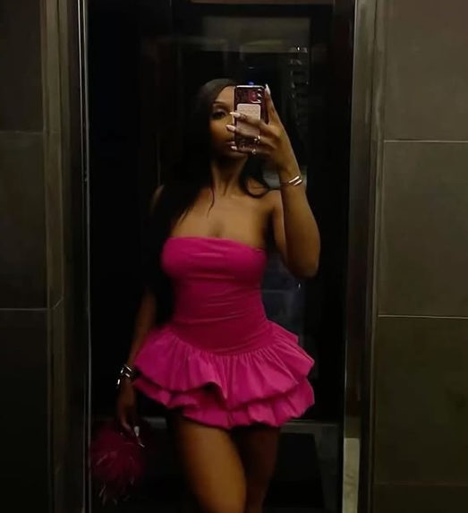 Sweet Hot Pink Tube Top Flower Bud Birthday Dress Homecoming Dress - View 6 | FashionDia
