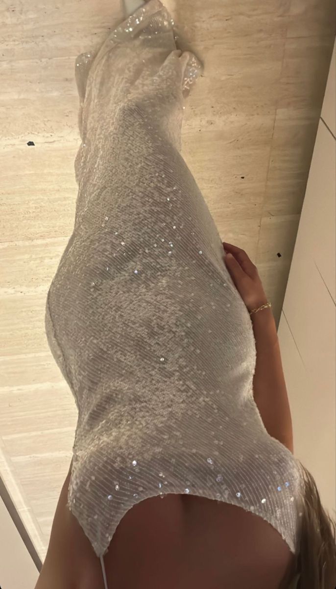 Shining Silver-white Mermaid Thin Strap Sequined Long Prom Dress Evening Dress