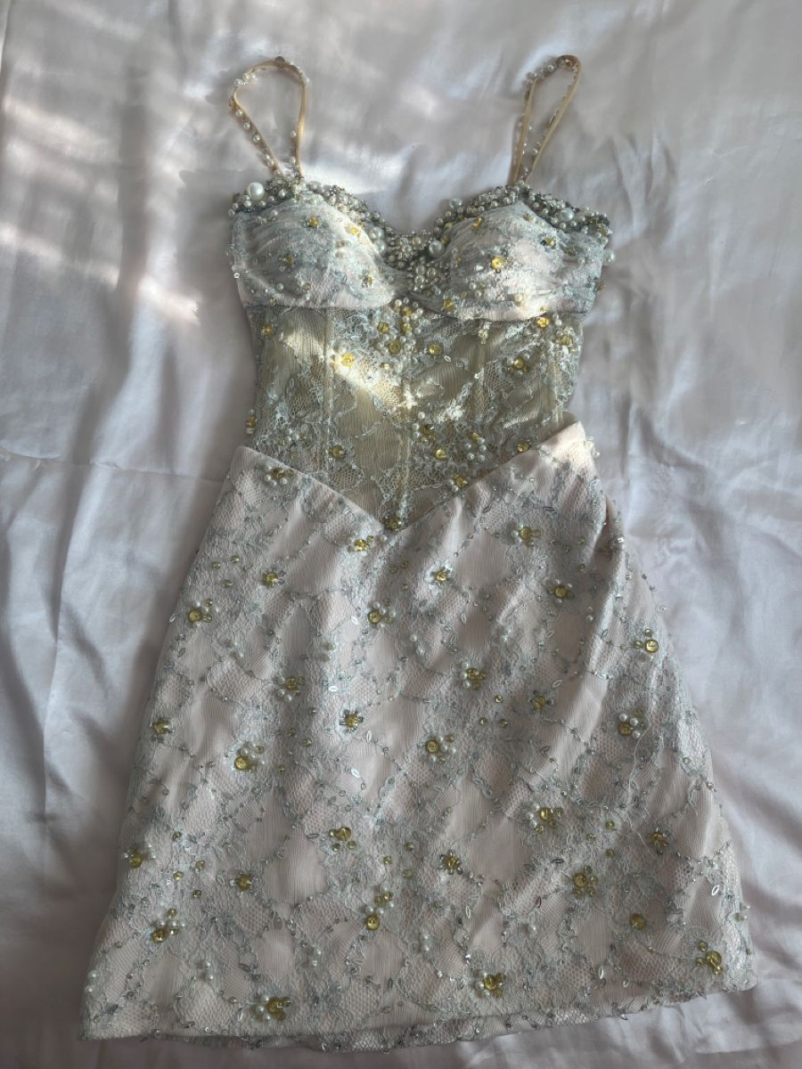 Elegant Light Green Lace Suspender Beaded Slim Birthday Party Homecoming Dress