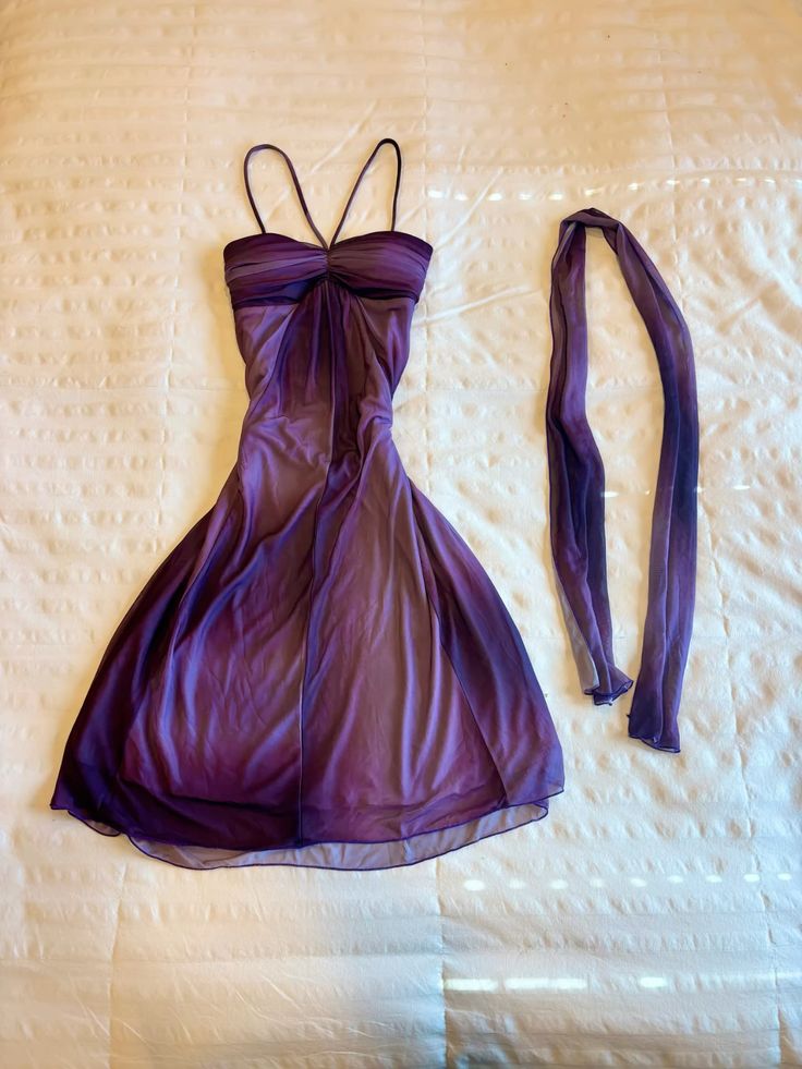 Elegant Purple Gradient Sleeveless Chiffon Birthday Party Homecoming Dress - FashionDia