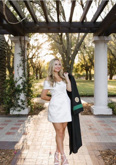 Elegant White One-shoulder Waist Satin Graduation Dress Homecoming Dress