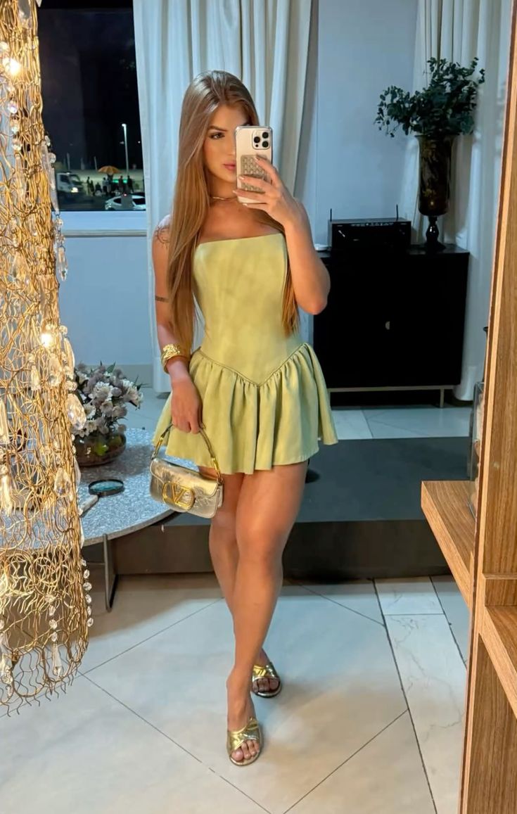 Simple Green Sleeveless Waist Mini Short Birthday Dress Homecoming Dress