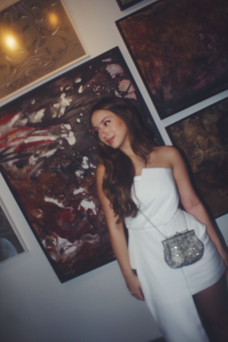Elegant White Tube Top Slim-Fit Ribbon Satin 17th Birthday Homecoming Dress - View 4 | FashionDia