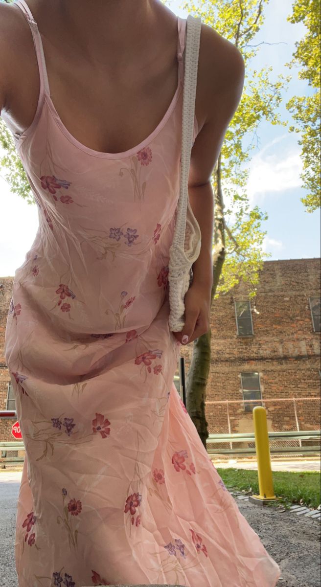 Pretty Pink Spaghetti Strap Round Neck Fitted Print Tulle Long Prom Dress Evening Dress