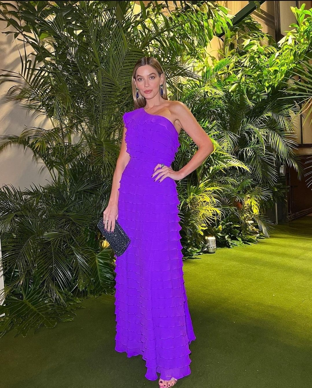 Chic Purple Tiered Evening Dress,Fashion Purple Prom Dress - View 2 | FashionDia