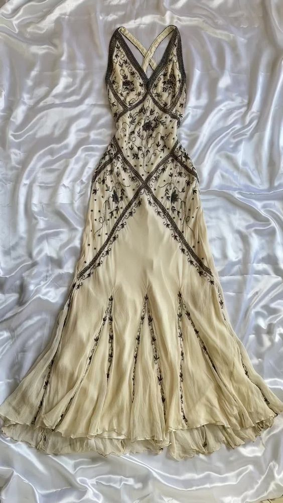 Luxury Champagne Mermaid Beaded Long Prom Dress Evening Dress
