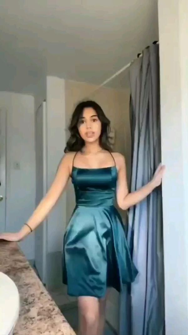 Sexy Backless Green A Line Birthday Dress Mini Homecoming Dress