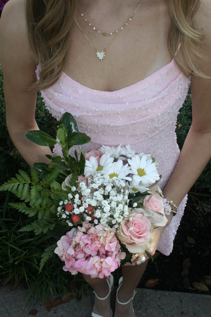 Pearl Beading Pink Homecoming Dress Short Birthday Dress