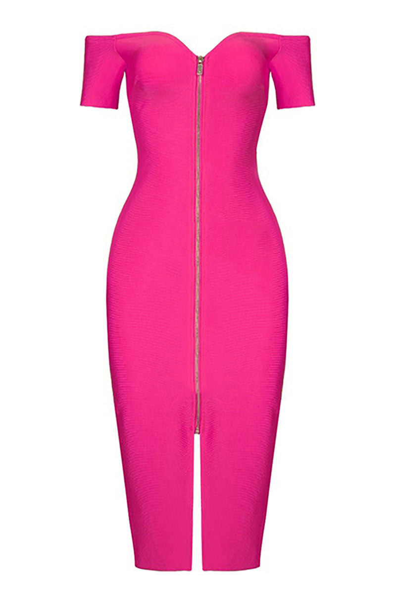 Yellow Sexy Bandage Slit Prom Dress With Short Sleeves - Fashionpara