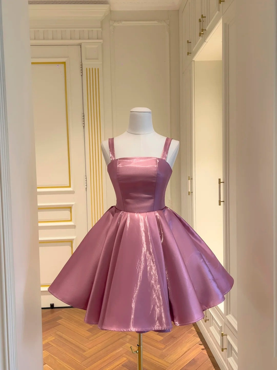 Pink A-Line Homecoming Dress Mini Party Dress