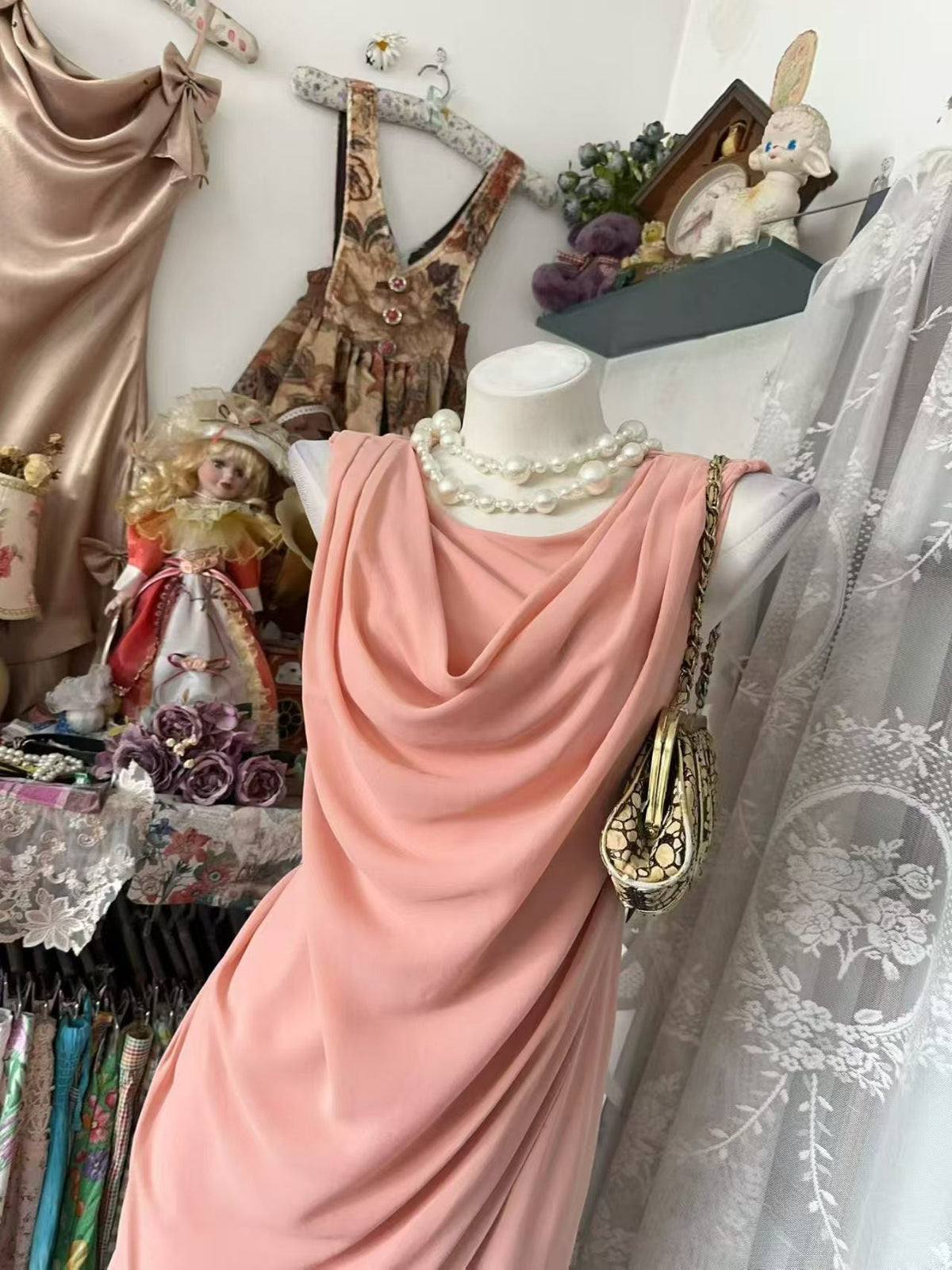 Pink Sheath Chiffon Homecoming Dress Short Party Dress J10932