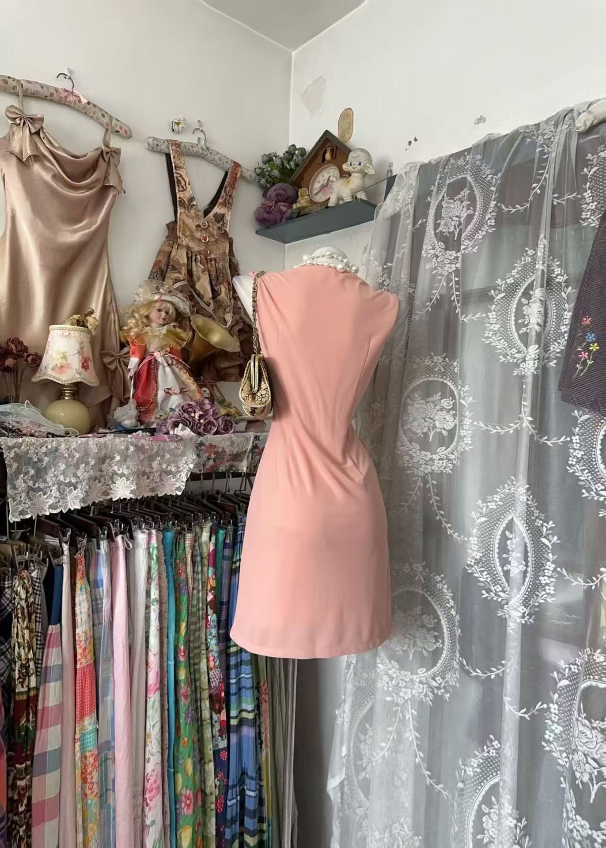 Pink Sheath Chiffon Homecoming Dress Short Party Dress J10932