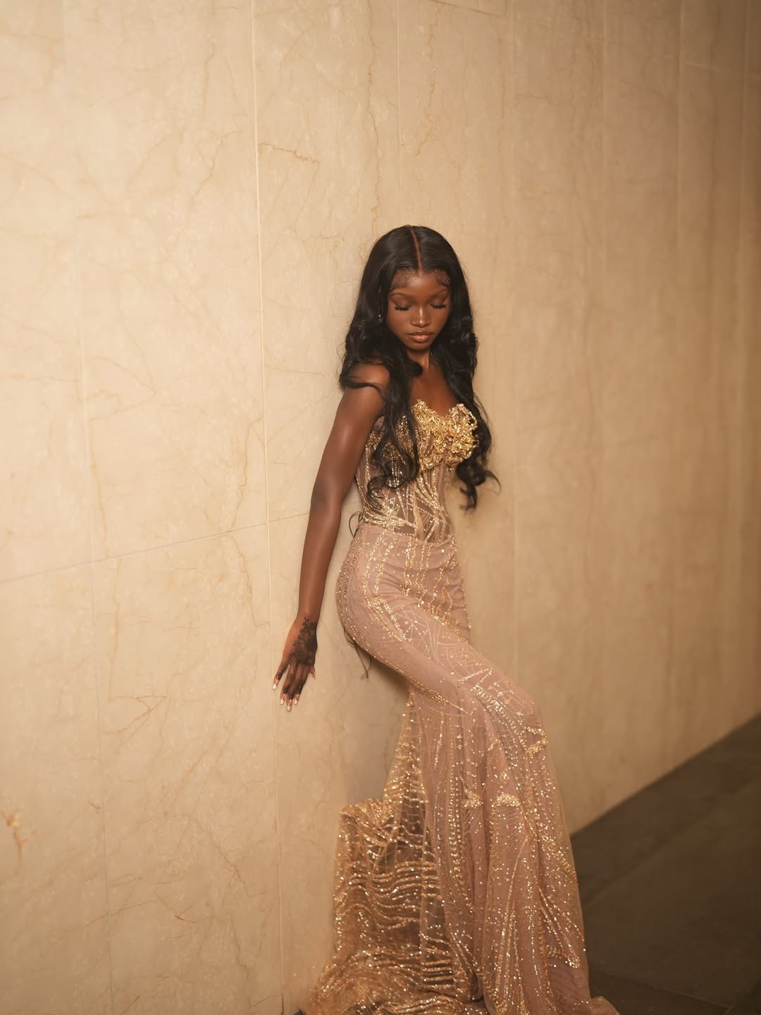Pretty Gold Sweetheart Strapless Sleeveless Mermaid Prom Dresses Gem Column With Beads