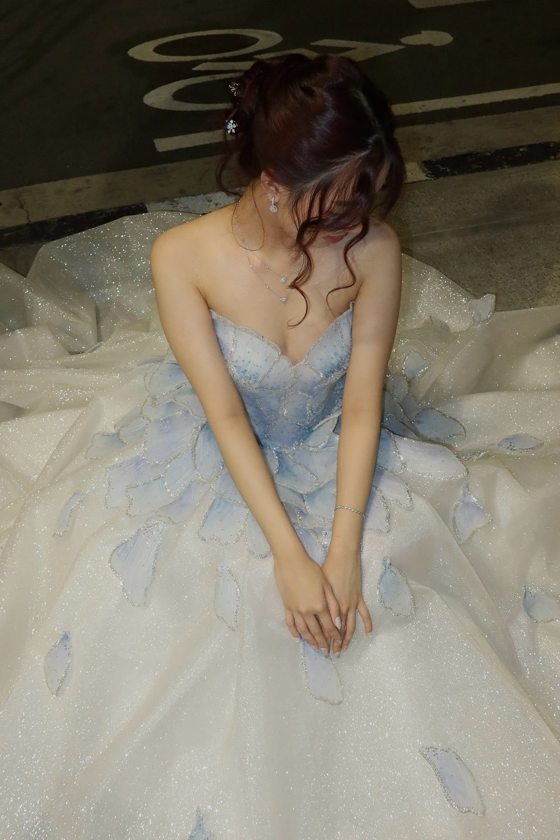 Luxurious A Line Sweetheart Light Blue Long Prom Dress with Beading