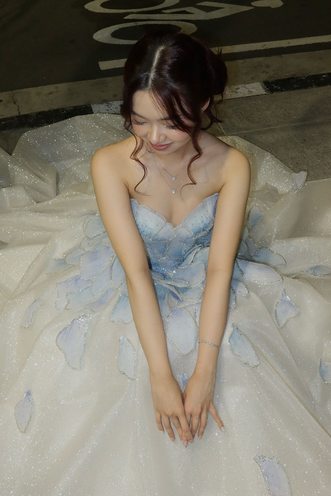 Luxurious A Line Sweetheart Light Blue Long Prom Dress with Beading