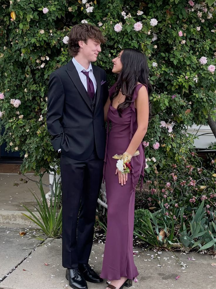 Purple Chiffon Ruffled Prom Dress Sheath Formal Dress J9911