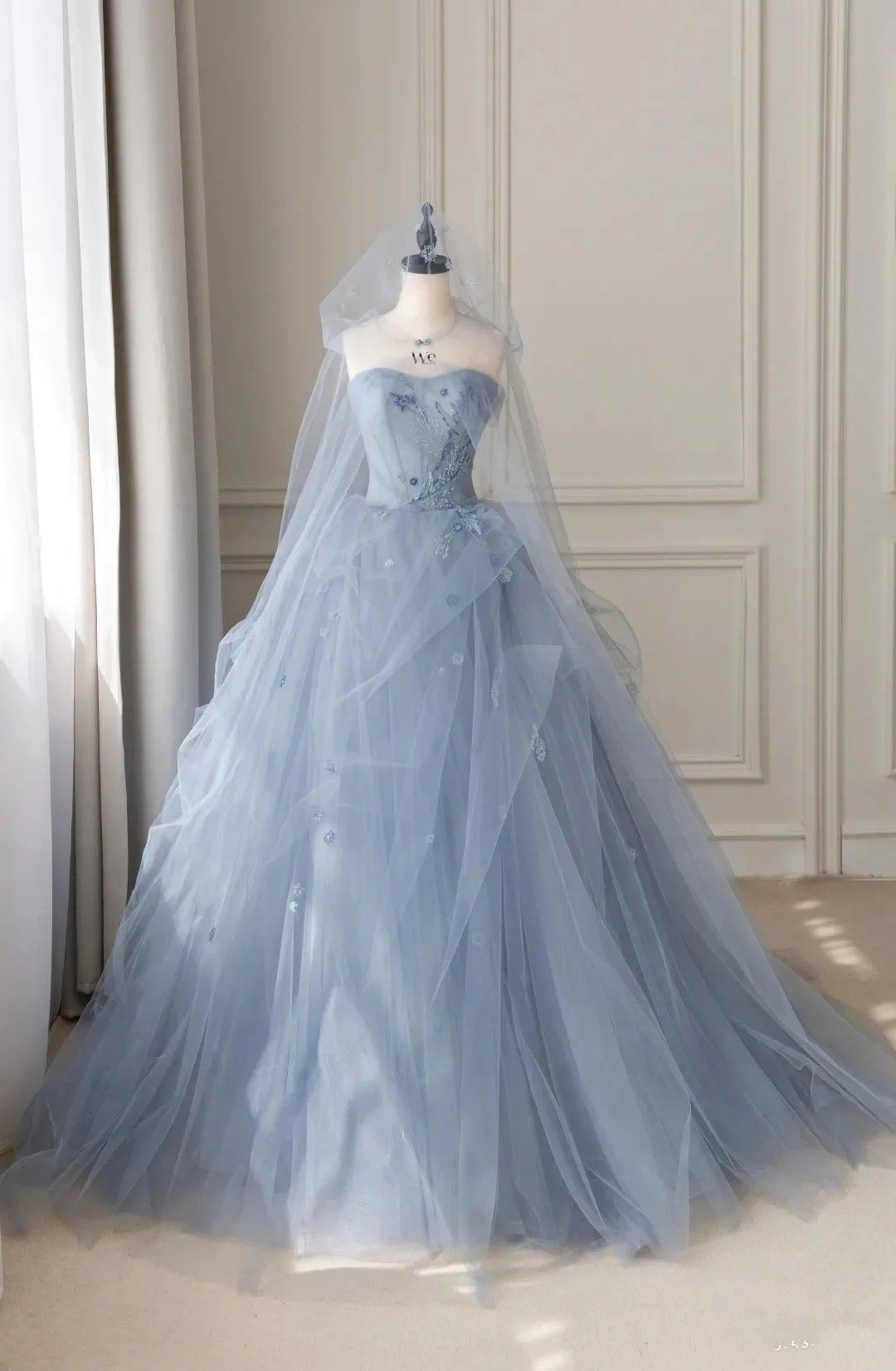 Fantasy Blue Tulle Ball Gown,Blue Sweet 16 Dress,Fairy Dress Y2398 - VelvetHem
