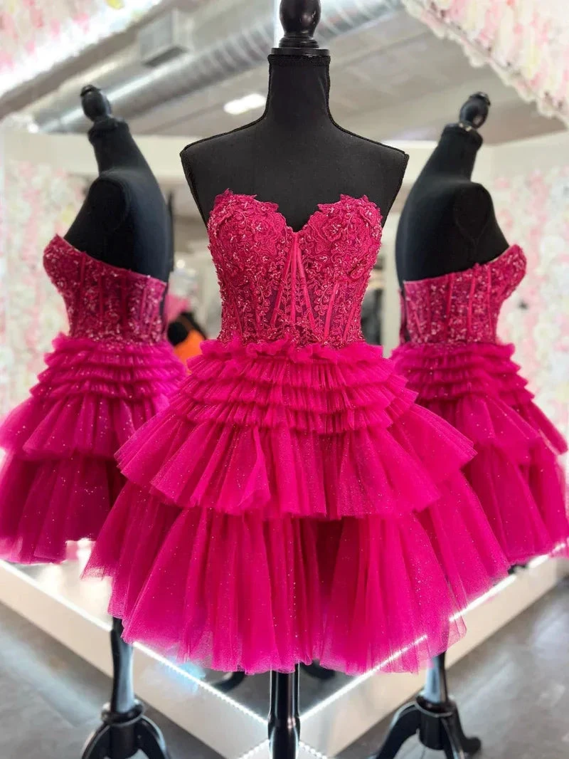 A-Line Lace Short Homecoming Dress Y2591 by simplepromdress