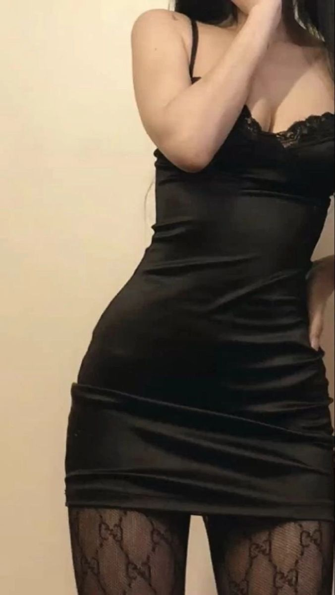 Sexy Black Lace Neck Satin Sheath Short Prom Dress Cocktail Dress Formal Homecoming Dress - View 3 | FashionDia