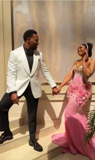 Gorgeous Gradient Pink Mermaid 3D Floral Sequined Long Prom & Evening Dress - View 4 | FashionDia