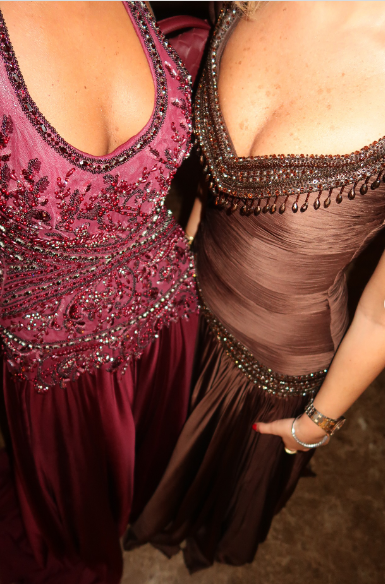 Vintage Burgundy A-Line Halter Neck Beaded Chiffon Long Prom & Evening Dress - View 9 | FashionDia